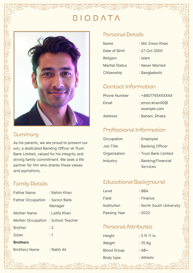 Elegance marriage-cv template
