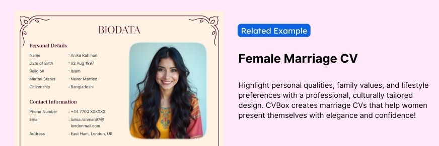 How to Make a Marriage Biodata